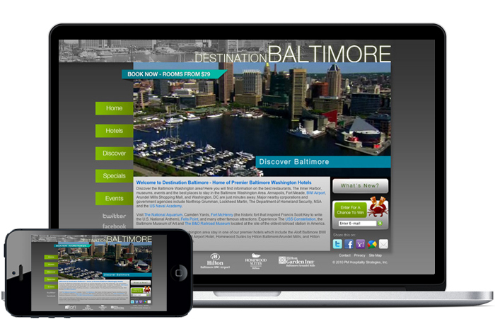 baltimore hotel website design ad agency