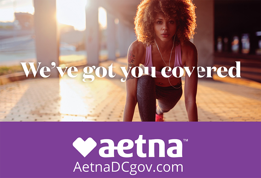 Digital ads for Aetna Open Enrollment at Capital One Arena